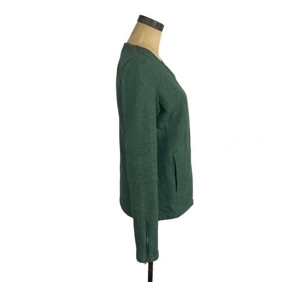 Under Armour green cotton women’s soft full zip moto jacket - Picture 5 of 11